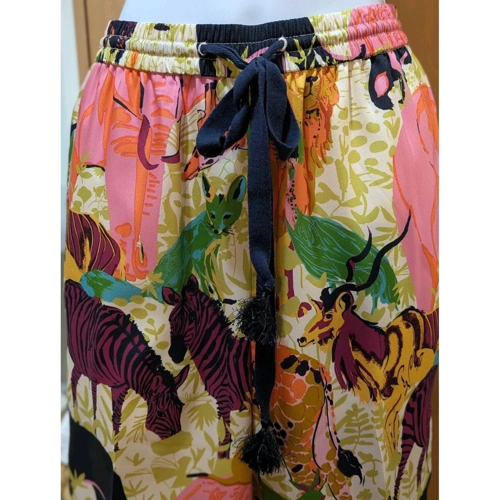 J.CREW Drapey Wide-Leg Pant In Ratti® Safari Print Size 4‎ - Picture 2 of 11